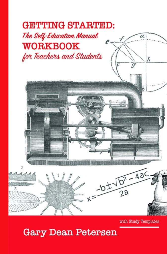 The cover to the Self-Education Equipment & Methods workbook for teachers and students by Gary Dean Petersen