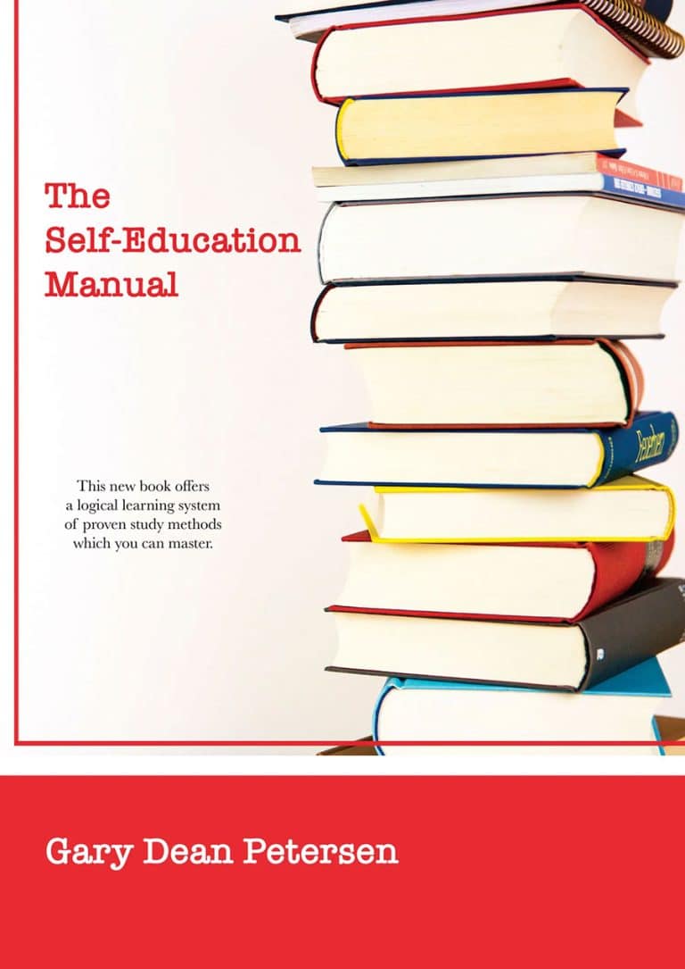 The Cover to the Self-Education Manual by Gary Dean Petersen.