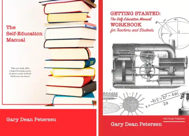 Manuals and Workbooks for teachers & students by Gary Dean Petersen for Self-Education Equipment & Methods.