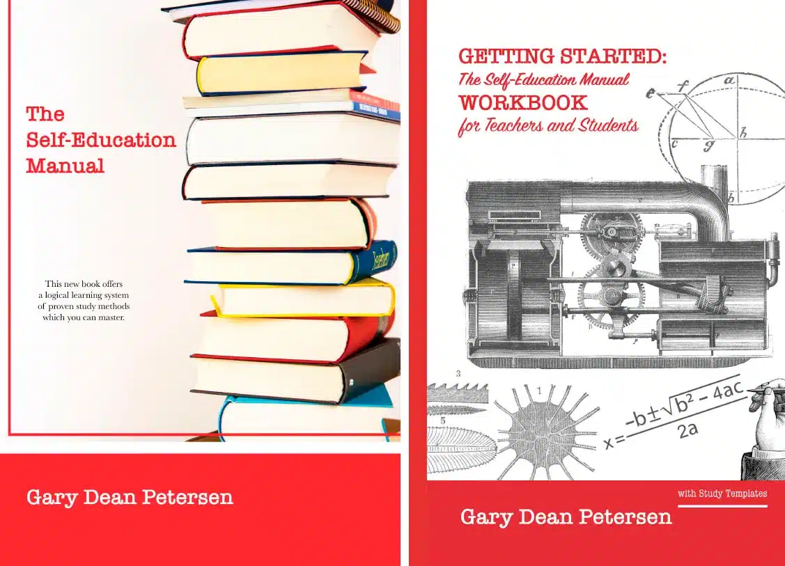 Manuals and Workbooks for teachers & students by Gary Dean Petersen for Self-Education Equipment & Methods.